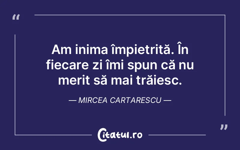 Citat Mircea Cartarescu - citate viata
