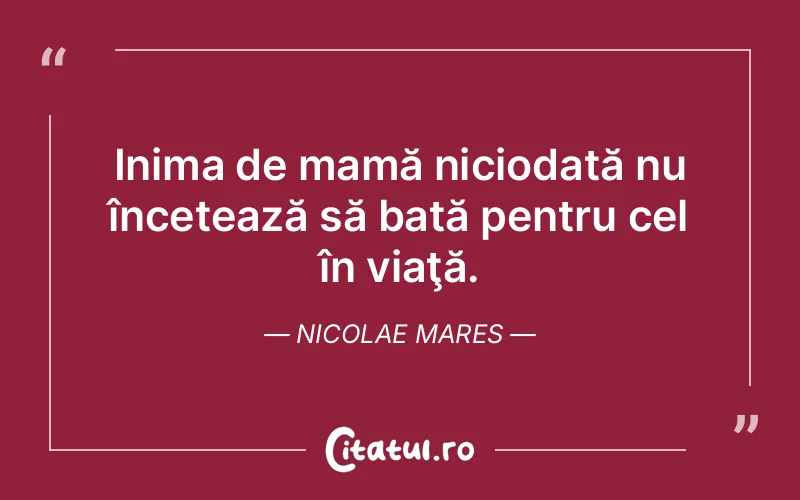 Citat Nicolae Mares - citate viata