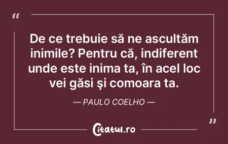 Fii atent la vocea inimii tale, căci ea... Fii atent la vocea inimii tale, căci ea...