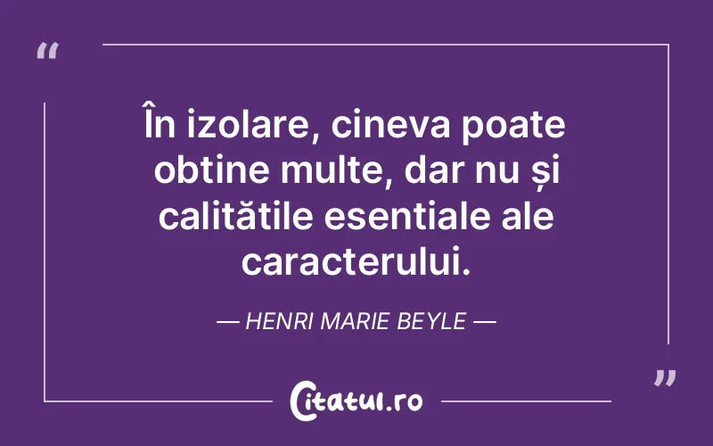 Citat Henri Marie Beyle - citate viata