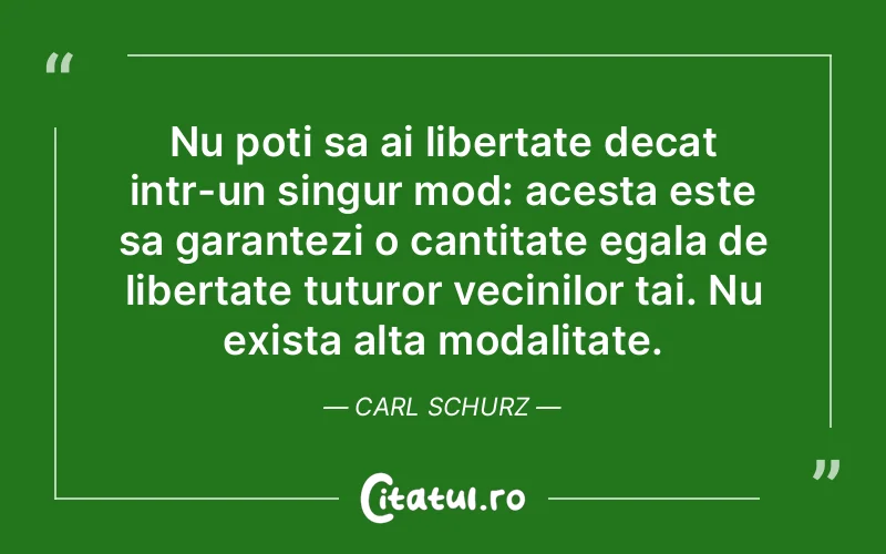 Citat Carl Schurz - citate viata