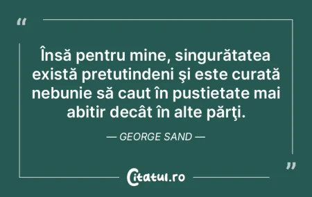 Singurătatea nu poate fi umplută cu am... Singurătatea nu poate fi umplută cu am...