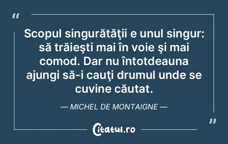 Contrazi-te singur şi vei găsi pace. M...