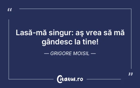 Un artist este mereu singur – dacă es...