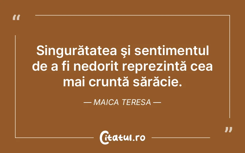 Citat Maica Teresa - citate viata