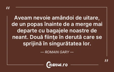 De aceea voi urma propriul meu drum - nu...