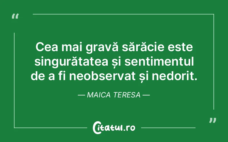 Citat Maica Teresa - citate viata