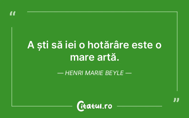 Citat Henri Marie Beyle - citate viata