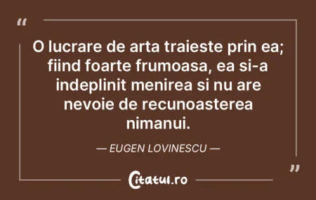 Critica nu e un periplu in jurul operelo...