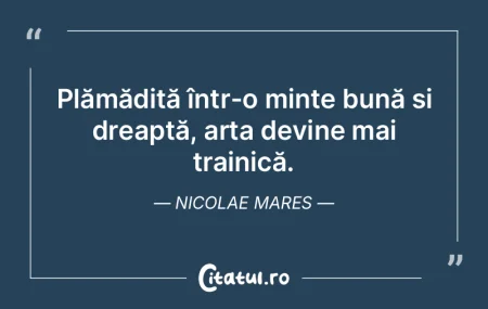 Insul care în contact cu arta adevărat...