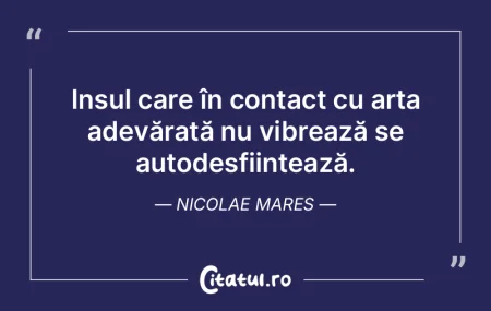 ARTA nu este o profesie, este o vocaţie...