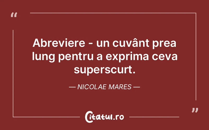 Citat Nicolae Mares - citate viata