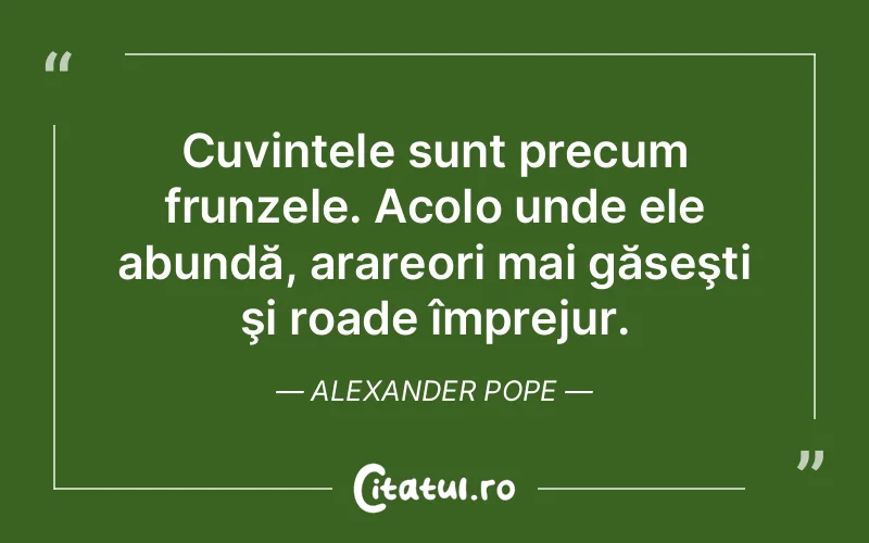 Citat Alexander Pope - citate viata