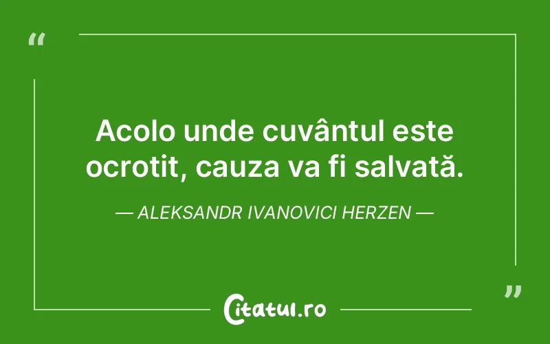 Citat Aleksandr Ivanovici Herzen - citate viata