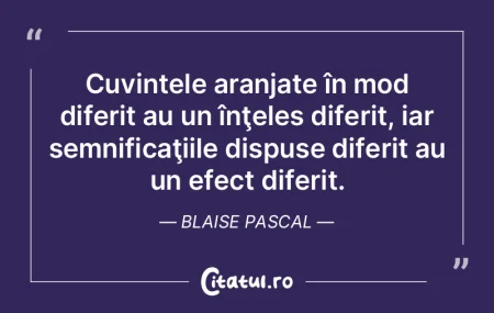 Cuvântul care aduce pace în cel care-l...