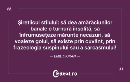Aforismul e cultivat doar de cei care au... Aforismul e cultivat doar de cei care au...