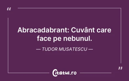 Zicală: Vorba care se ţine de cuvânt....