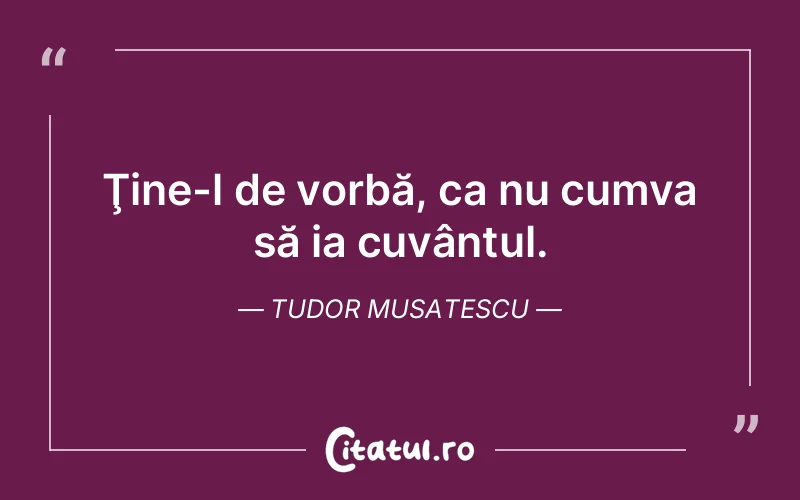Citat Tudor Musatescu - citate viata