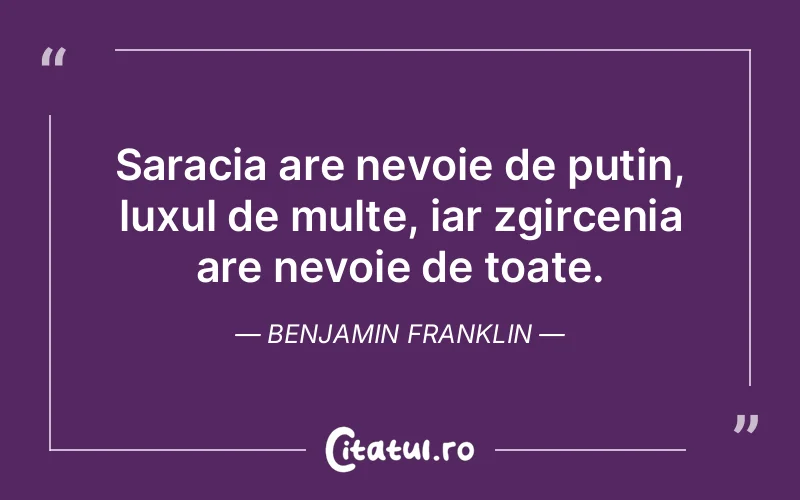 Citat Benjamin Franklin - citate viata