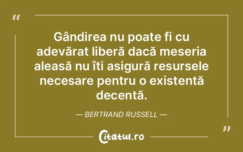 Citat Bertrand Russell - citate viata