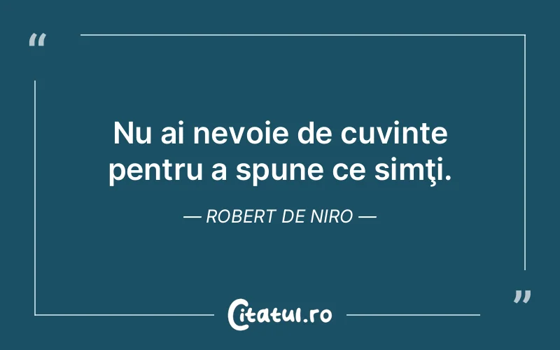 Citat Robert De Niro - citate viata