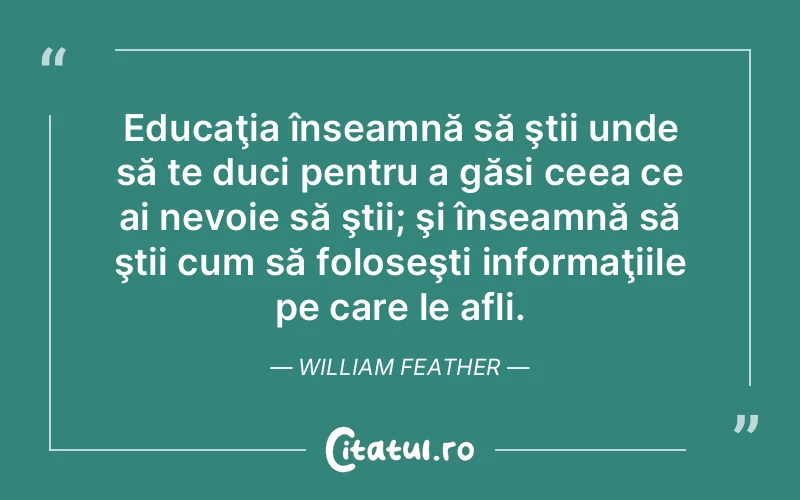 Citat William Feather - citate viata