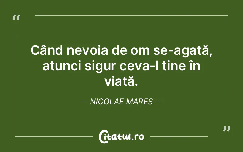 Citat Nicolae Mares - citate viata