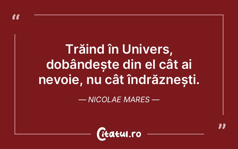 Citat Nicolae Mares - citate viata