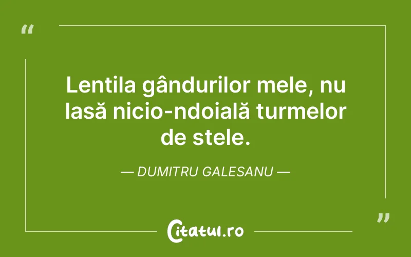 Citat Dumitru Galesanu - citate viata