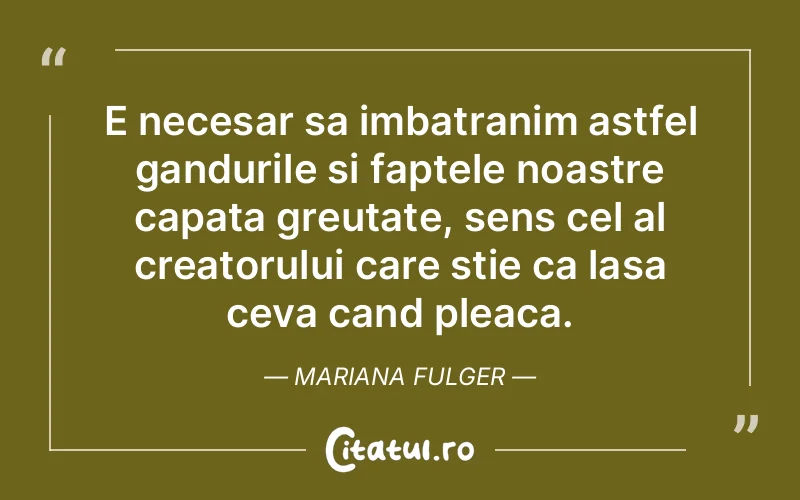 Citat Mariana Fulger - citate viata