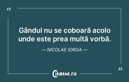 Tot ce-i salutar trebuie gandit si medit... Tot ce-i salutar trebuie gandit si medit...