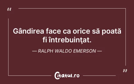 Gândirea este acţiune care face repeti... Gândirea este acţiune care face repeti...