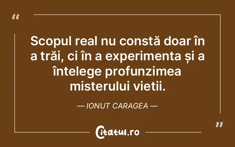 Citat Ionut Caragea - citate viata
