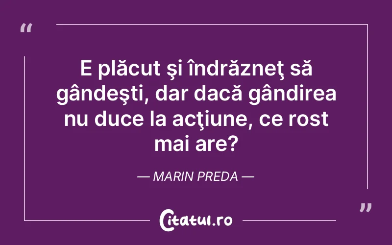 Citat Marin Preda - citate viata