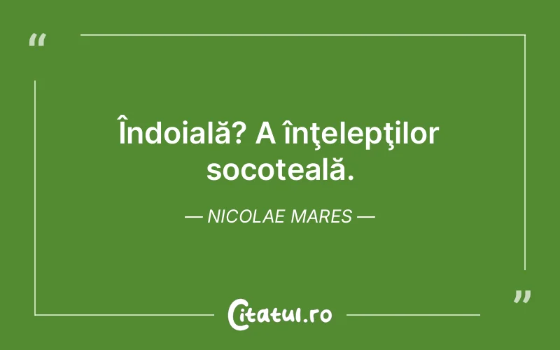 Citat Nicolae Mares - citate viata