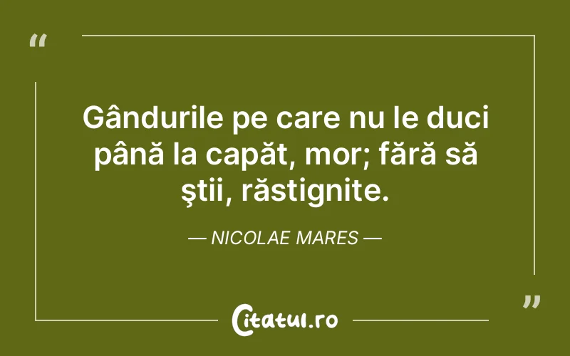 Citat Nicolae Mares - citate viata