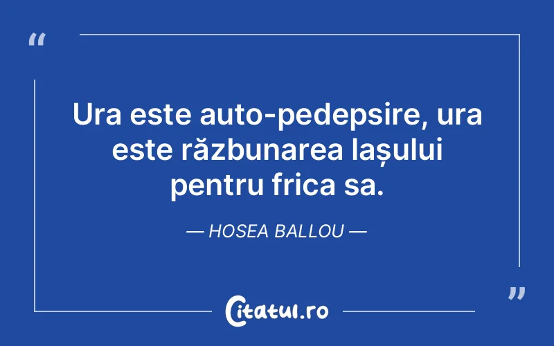 Citat Hosea Ballou - citate viata