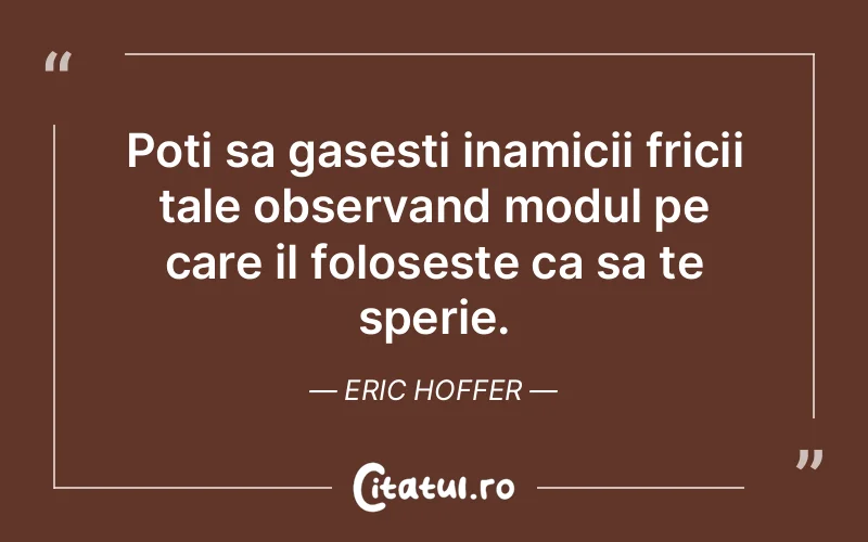 Citat Eric Hoffer - citate viata