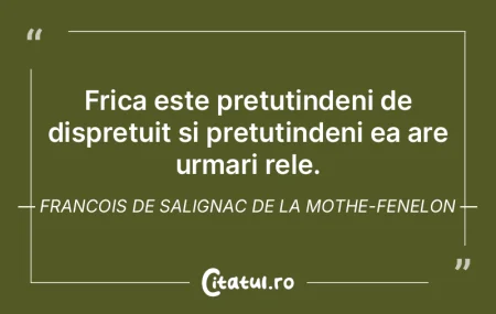 Sa nu-ti fie frica daca n-ai de ce sa te...