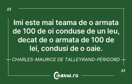 Mie nu mi-e frică de viitor; dar să ap...