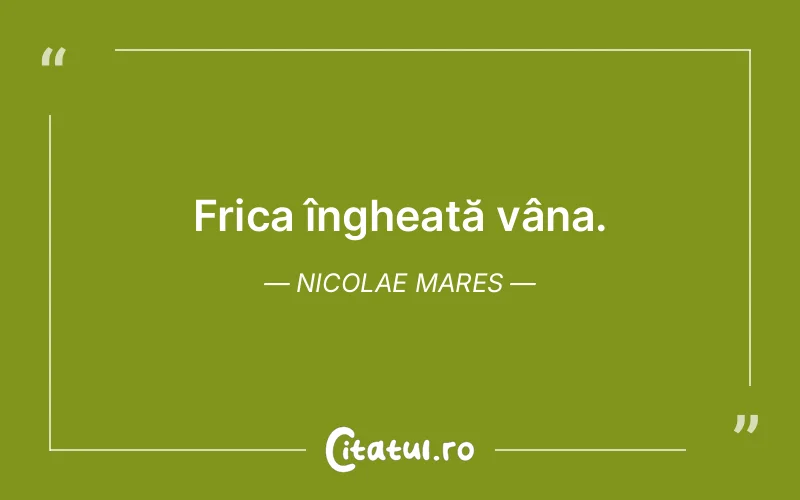 Citat Nicolae Mares - citate viata