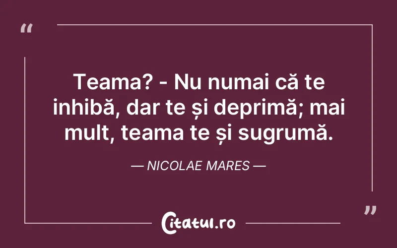 Citat Nicolae Mares - citate viata