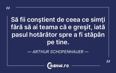 Spaima e un sentiment care te îmbolnăv...