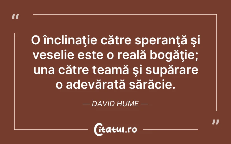 Citat David Hume - citate viata