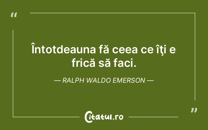 Citat Ralph Waldo Emerson - citate viata