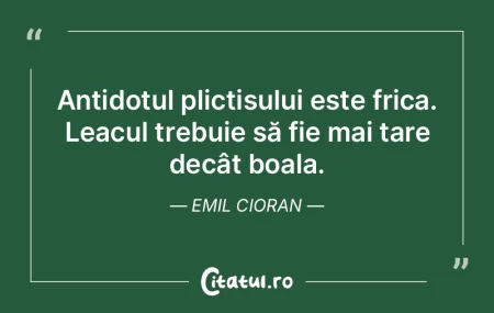 Ne este teamă de imensitatea posibilulu...