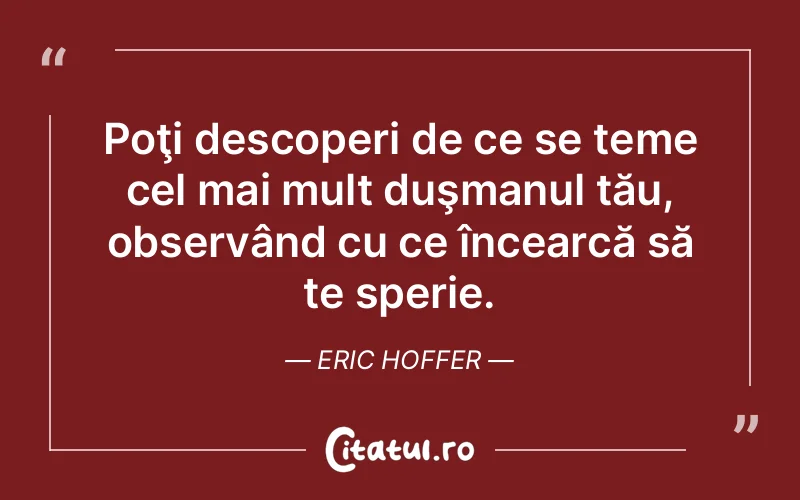 Citat Eric Hoffer - citate viata