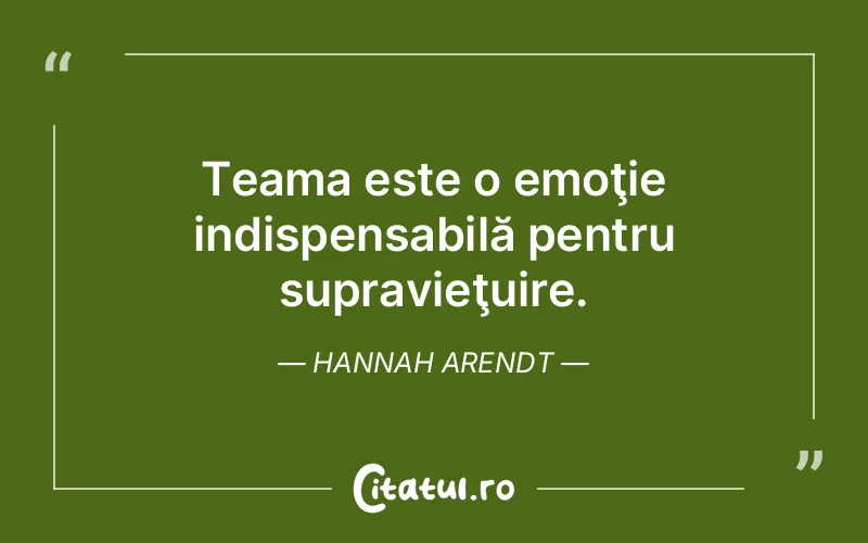 Citat Hannah Arendt - citate viata