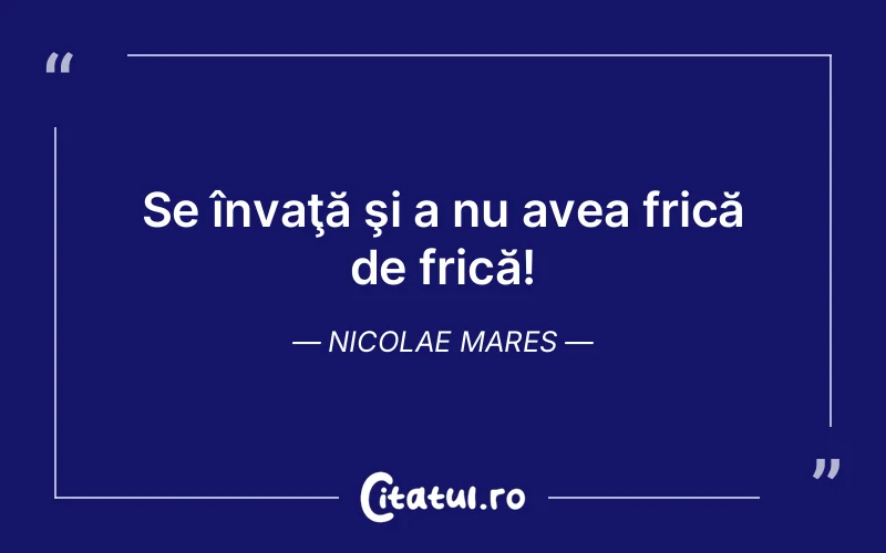 Citat Nicolae Mares - citate viata