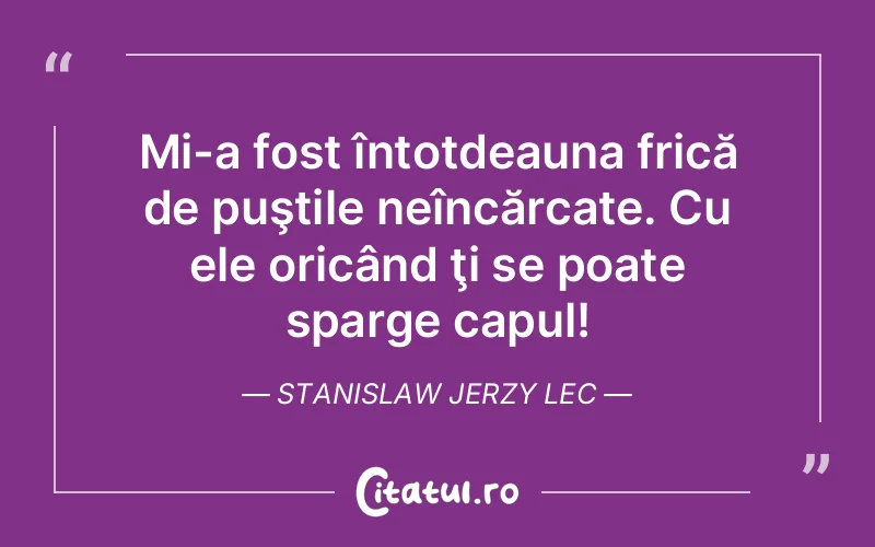 Citat Stanislaw Jerzy Lec - citate viata